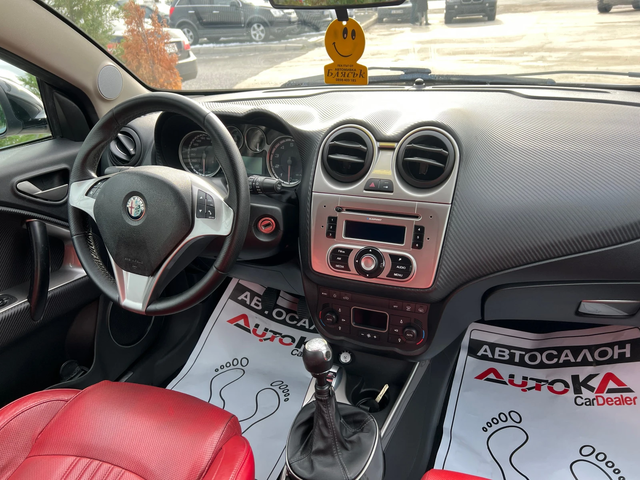 Alfa Romeo MiTo 1.4T-155кс= ГАЗ= 6ск= КЛИМАТРОНИК= ЧЕРВЕНА КОЖА - автомобили, коли, обяви за нови и употребявани 12