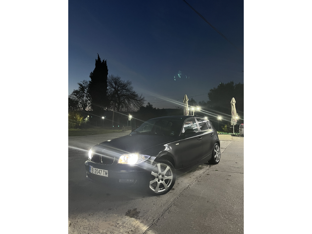 BMW 118 Черен мат боя, лед фарове - автомобили, коли, обяви за нови и употребявани 0