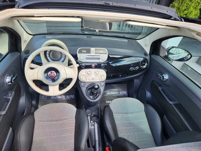 Fiat 500 CABRIO 1.4i-100к.с- EURO 5b -КЛИМАТИК-ШВЕЙЦАРИЯ - автомобили, коли, обяви за нови и употребявани 10