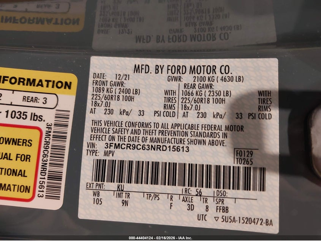 Ford Bronco 1.5L I-3 DI, DOHC, VVT, TURBO, 181HP 4X4 Drive - автомобили, коли, обяви за нови и употребявани 8