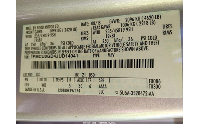 Ford Escape 1.5L I-4 DI, DOHC, VVT, TURBO, 179HP Front Wheel Drive - автомобили, коли, обяви за нови и употребявани 8