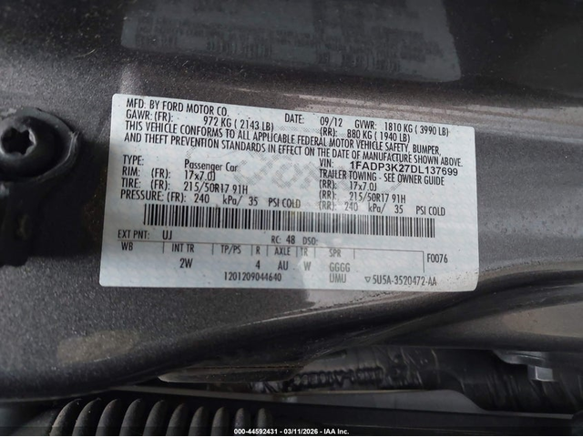 Ford Focus 2.0L I-4 DI, DOHC, VVT, 160HP Front Wheel Drive - автомобили, коли, обяви за нови и употребявани 8