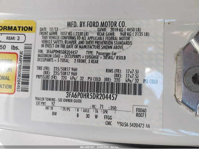 Ford Fusion 1.6L I-4 DI, DOHC, VVT, TURBO, 173HP Front Wheel Drive - автомобили, коли, обяви за нови и употребявани 8