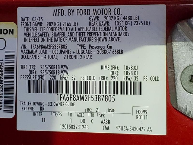 Ford Mustang 3.7L 6 REAR WHEEL DRIVE - автомобили, коли, обяви за нови и употребявани 13