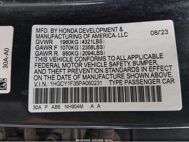 Honda Accord 1.5L I-4 DI, DOHC, VVT, TURBO, 192HP Front Wheel Drive - автомобили, коли, обяви за нови и употребявани 8