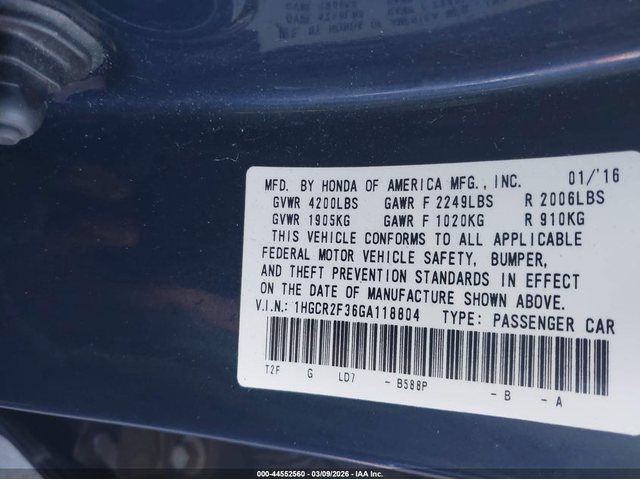 Honda Accord 2.4L I-4 DI, DOHC, VVT, 185HP Front Wheel Drive - автомобили, коли, обяви за нови и употребявани 8