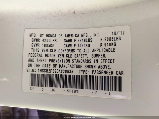 Honda Accord 2.4L I-4 DI, DOHC, VVT, 185HP Front Wheel Drive - автомобили, коли, обяви за нови и употребявани 8