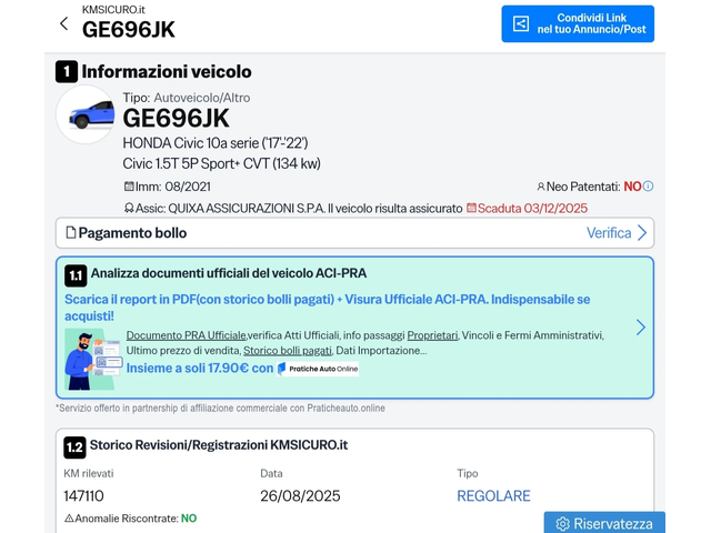 Honda Civic 1.5 TURBO SPORT PLUS CVT 10gen. - автомобили, коли, обяви за нови и употребявани 15