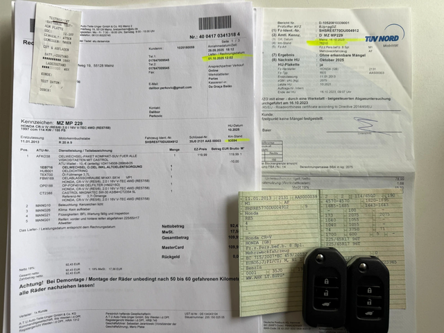 Honda Cr-v 2.0i* 4x4* СЕРВИЗНА КНИЖКА С ПЪЛНА ИСТОРИЯ В ХОНДА - автомобили, коли, обяви за нови и употребявани 15