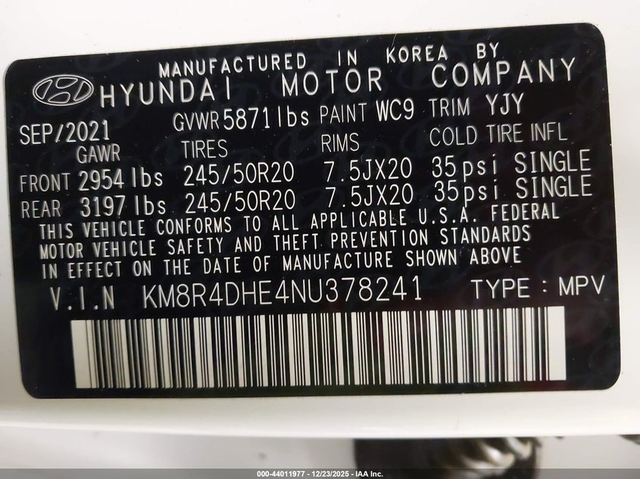 Hyundai Palisade 3.8L V-6 DI, DOHC, VVT, 291HP All Wheel Drive - автомобили, коли, обяви за нови и употребявани 8