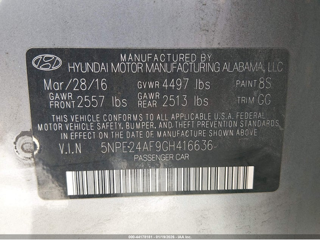 Hyundai Sonata 2.4L I-4 DI, DOHC, VVT, 185HP Front Wheel Drive - автомобили, коли, обяви за нови и употребявани 8