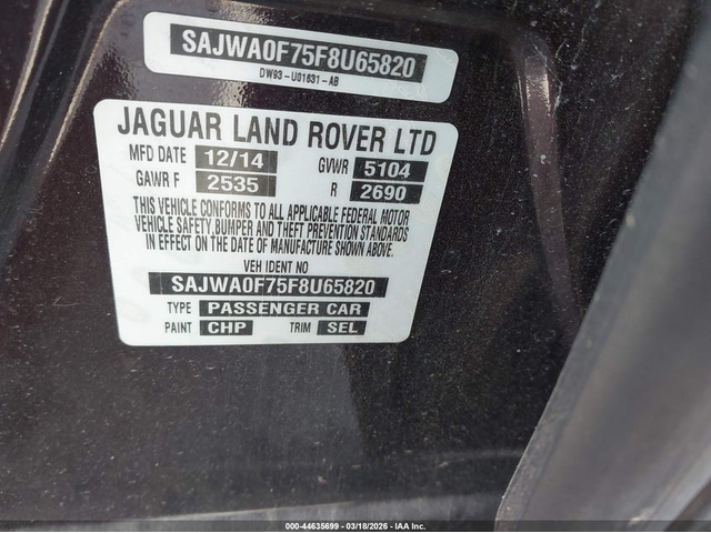 Jaguar Xf 3.0L V-6 DI, DOHC, VVT, SUPERCHARGER, 340HP Rear Wheel Drive - автомобили, коли, обяви за нови и употребявани 8