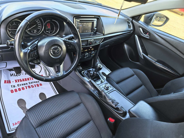 Mazda 6 2, 2-150к.с-6скор.НАВИ, LED, FACELiFT, EBPO 5B - автомобили, коли, обяви за нови и употребявани 8