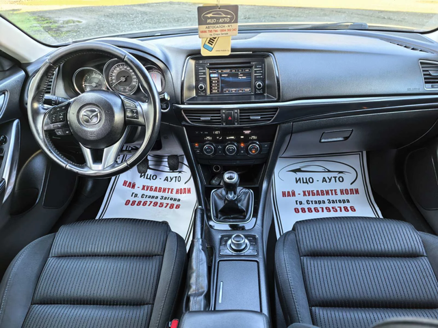 Mazda 6 2, 2-150к.с-6скор.НАВИ, LED, FACELiFT, EBPO 5B - автомобили, коли, обяви за нови и употребявани 9