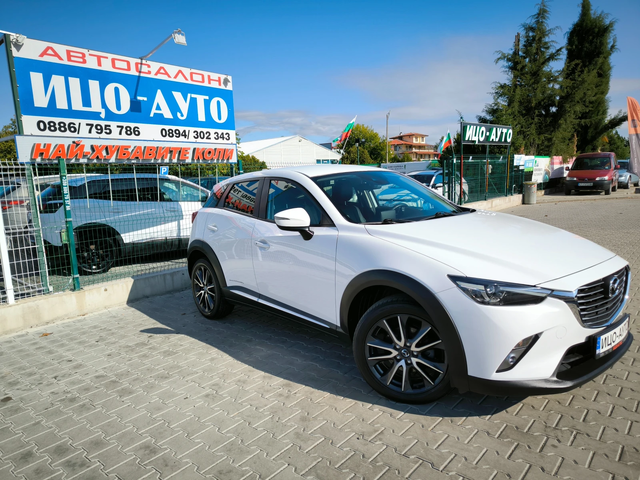 Mazda CX-3 1, 5-105k.4X4, 84700км! XENON, KOЖА, НАВИ, LED. - автомобили, коли, обяви за нови и употребявани 7