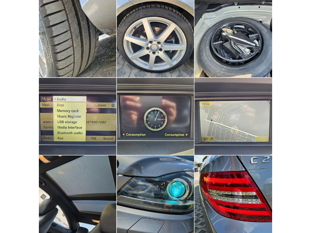 Mercedes-Benz C 250 2.2CDI-204кс= АВТОМАТ= AMG LINE= ПАНОРАМА= КСЕНОН - автомобили, коли, обяви за нови и употребявани 14