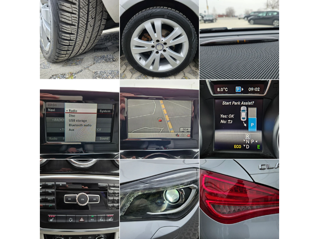 Mercedes-Benz CLA 200 1.6i-156kc= АВТОМАТ= НАВИ= LED= ПОДГРЕВ= EURO 6B - автомобили, коли, обяви за нови и употребявани 16