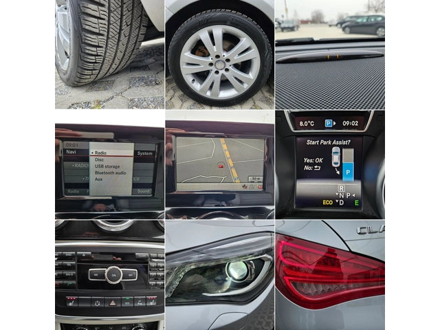Mercedes-Benz CLA 200 1.6i-156kc= АВТОМАТ= НАВИ= LED= ПОДГРЕВ= EURO 6B - автомобили, коли, обяви за нови и употребявани 16