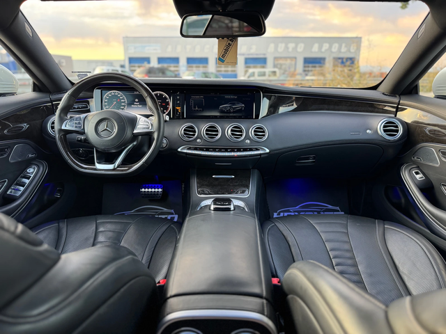 Mercedes-Benz S 500 Coupe= 4Matic= 63 AMG= Edition1= HUD= 360* Камера= - автомобили, коли, обяви за нови и употребявани 9