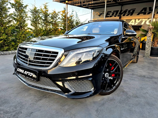 Mercedes-Benz S 63 AMG LONG 4 MATIC 3XTV ПАНОРАМА БЯЛА КОЖА ЛИЗИНГ 100% - автомобили, коли, обяви за нови и употребявани 1