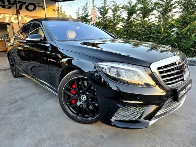 Mercedes-Benz S 63 AMG LONG 4 MATIC 3XTV ПАНОРАМА БЯЛА КОЖА ЛИЗИНГ 100% - автомобили, коли, обяви за нови и употребявани 3
