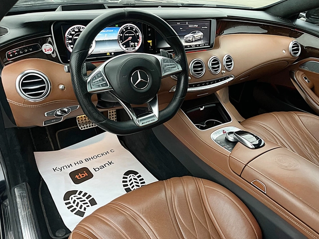 Mercedes-Benz S 63 AMG COUPE-DISTRONIK-PANORAMA-BURMEDTER-HEAD UP-FUL FUL - автомобили, коли, обяви за нови и употребявани 8