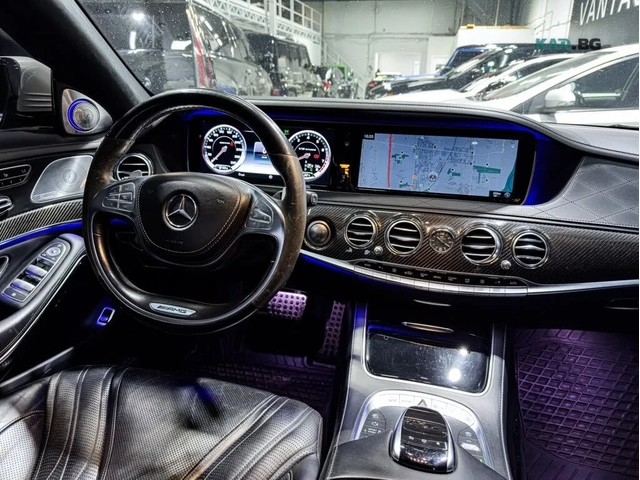 Mercedes-Benz S 63 AMG * ПОДГРЕВ* ОБДУХВАНЕ* МАСАЖИ* TV* ПАНО* BURMESTER* - автомобили, коли, обяви за нови и употребявани 12