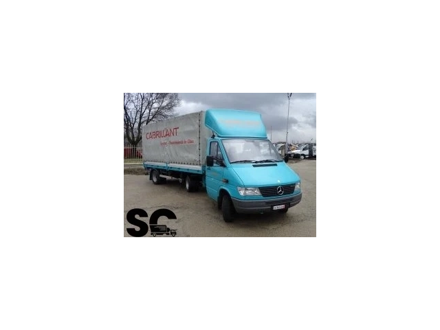 Mercedes-Benz Sprinter 412 ВЛЕКАЧ + ПОЛУРЕМАРКЕ С ПАДАЩ БОРД - автомобили, коли, обяви за нови и употребявани 0