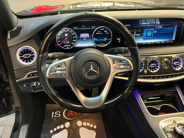 Mercedes S560 AMG/Long/RSE/HuD/3D Burmester/Pano/Ambient/Обдухване - автомобили, коли, обяви за нови и употребявани 4