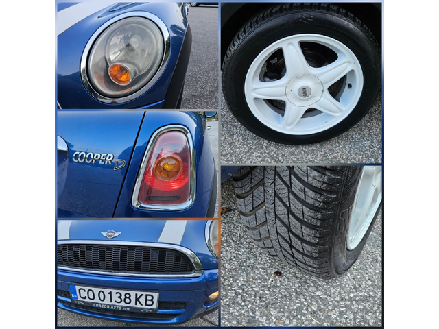 Mini Cooper 1.6d KLIMATRONIK/6skorosti - автомобили, коли, обяви за нови и употребявани 16