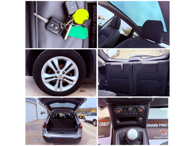 Nissan Qashqai + 2 1.5dci 110k.c * PANORAMA* 7 места* - автомобили, коли, обяви за нови и употребявани 9