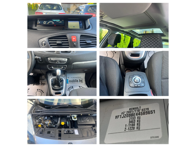 Renault Grand scenic 1.5 DCI AVTO PANORAMA - автомобили, коли, обяви за нови и употребявани 16