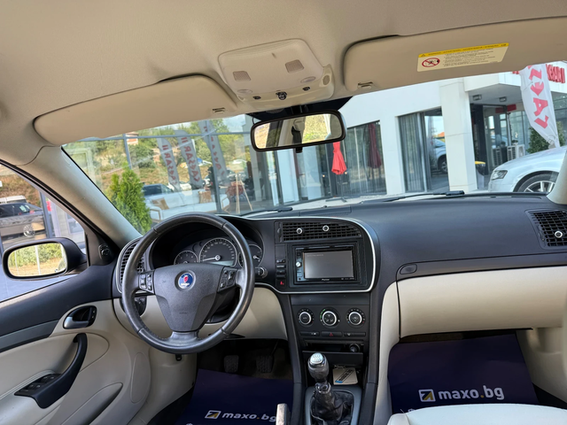 Saab 9-3 Кожа/Климатроник/МултиВолан/Навигация - автомобили, коли, обяви за нови и употребявани 10