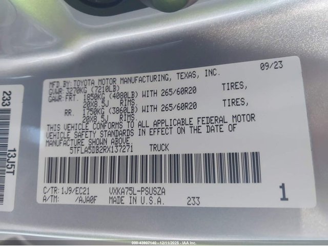 Toyota Tundra 3.4L V-6 DI, DOHC, VVT, TURBO, 389HP 4X4 Drive - автомобили, коли, обяви за нови и употребявани 8