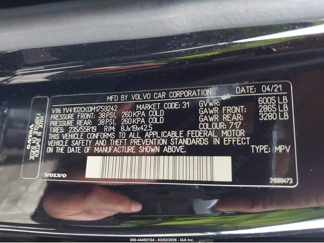 Volvo Xc90 2.0L I-4 DI, DOHC, VVT, TURBO, 250HP Front Wheel Drive - автомобили, коли, обяви за нови и употребявани 8