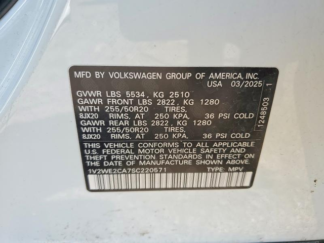 VW Atlas 2.0L 4 FRONT WHEEL DRIVE - автомобили, коли, обяви за нови и употребявани 12