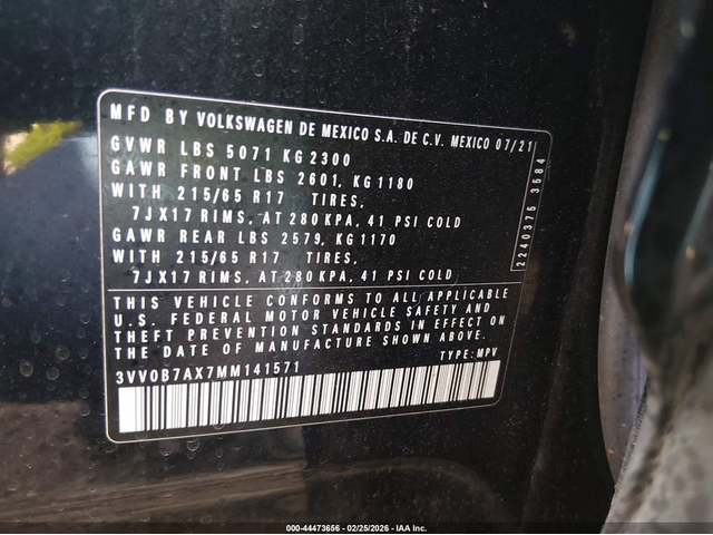 VW TIGUAN 2.0L I-4 DI, DOHC, VVT, TURBO, 184HP All Wheel Drive - автомобили, коли, обяви за нови и употребявани 8